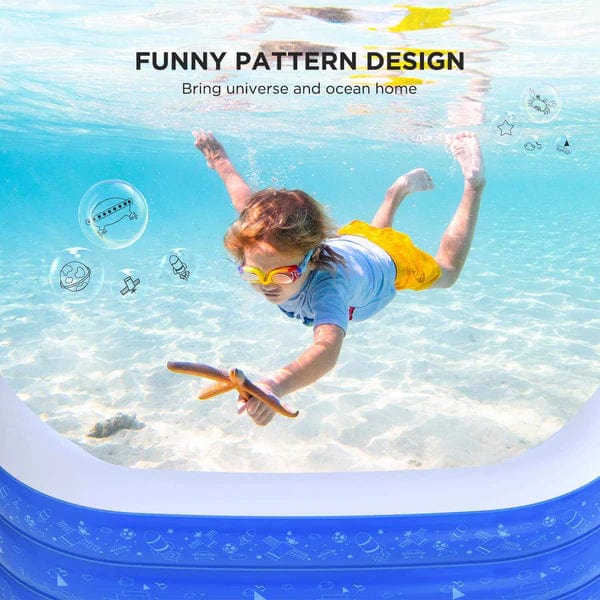 BIBIEN Splash Pad, Sprinkler for Kids Large 68'' in Water Mat, Sprinkler  Pool for Kids Outdoor Play, Thicker Space Baby Splash Pads Swimming